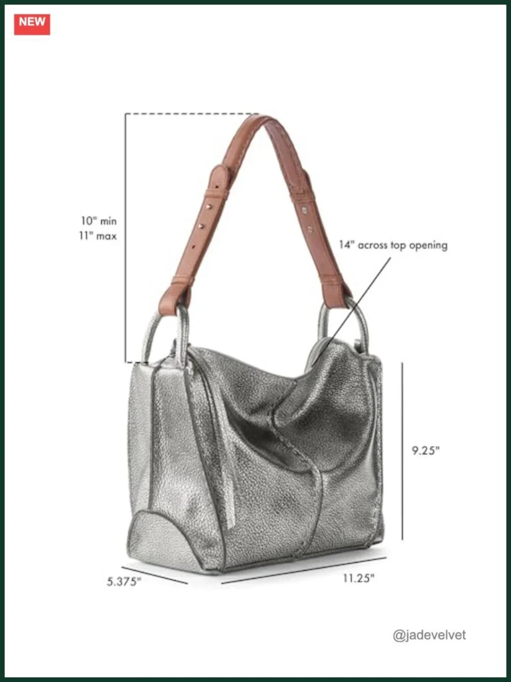 Large Leather Hobo Purse with Zipper Pocket for Everyday Travel